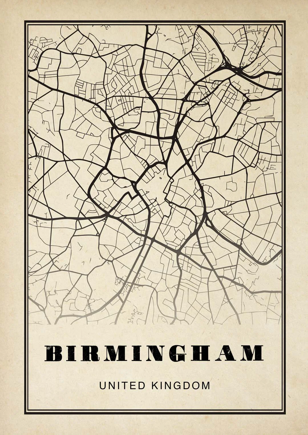 Birmingham Stadt Sepia