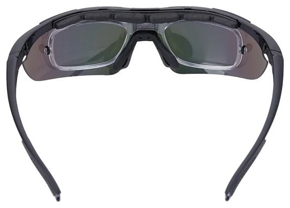 Lunettes  de vélo avec verres miroir multi-couches - noir