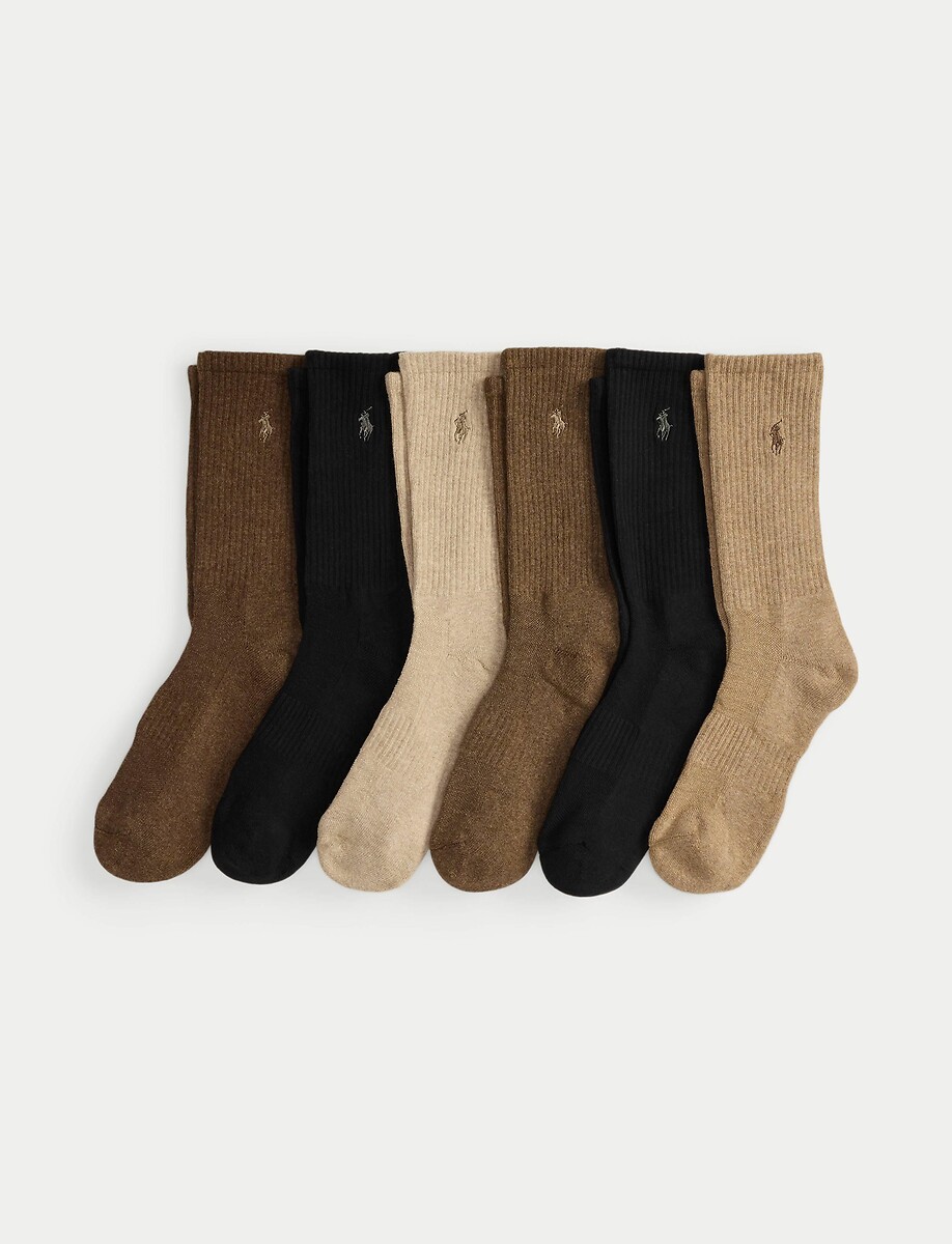 POLO RALPH LAUREN<br>Conjunto de 6 pares de meias