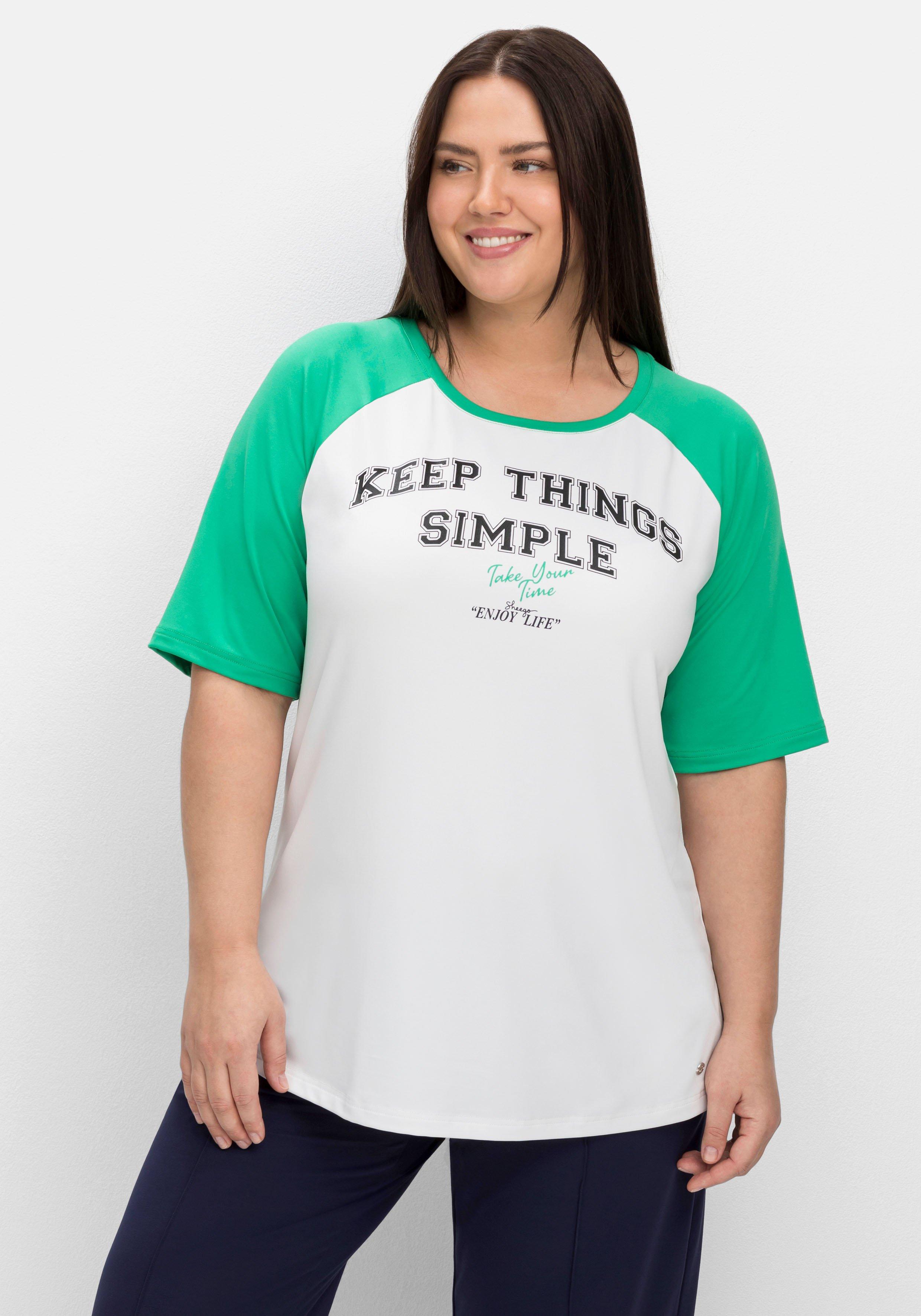 Funktionsshirt im College-Look, mit Raglanärmeln
