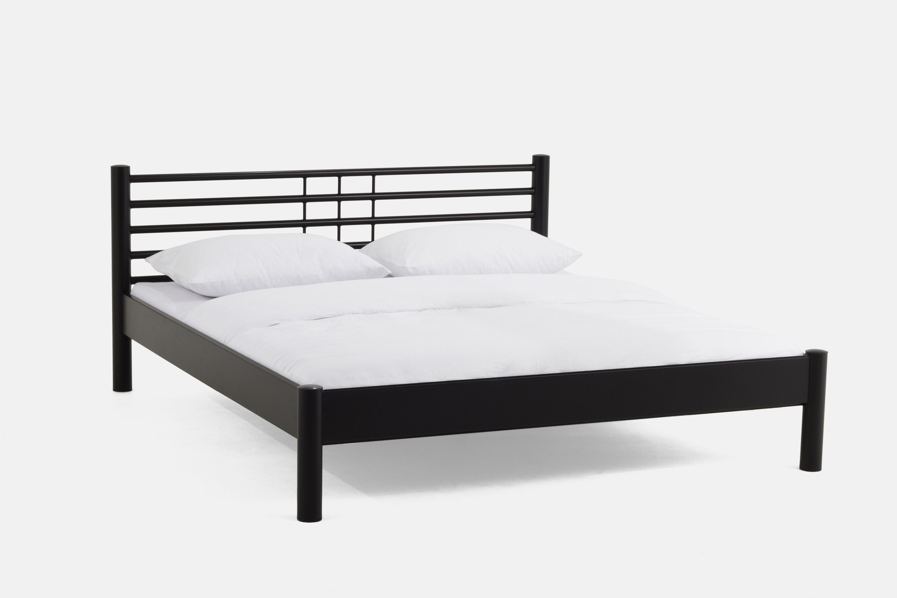 Metallbett Mercury 120 x 220 cm Metall Schwarz struktur