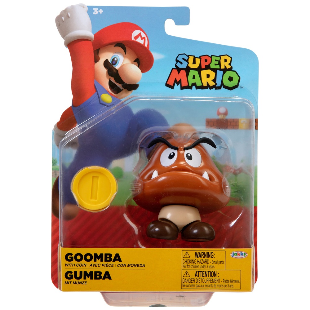 Nintendo Super Mario 10 cm Goomba mit Münzzubehör