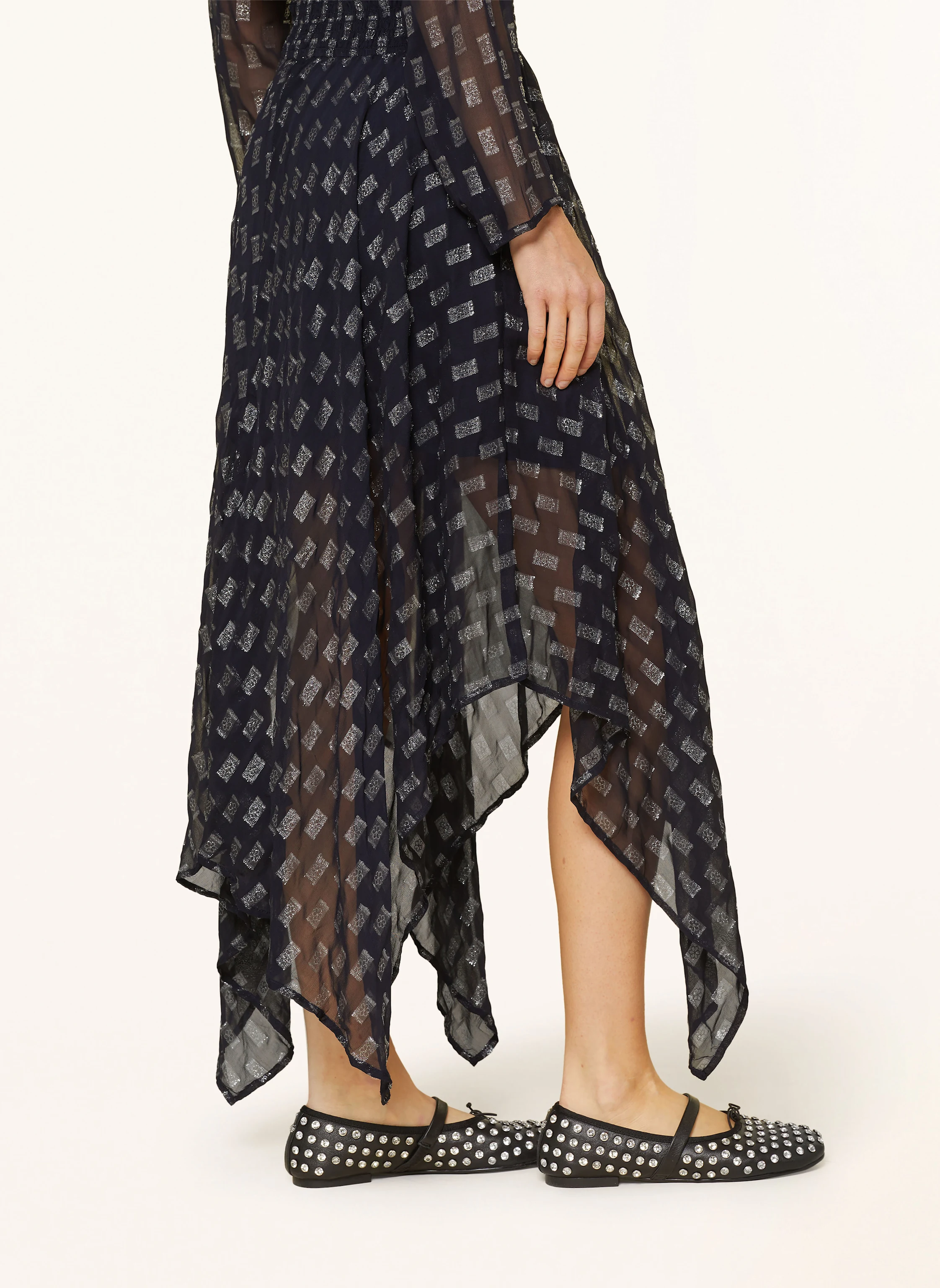 maje Kleid mit Glitzergarn