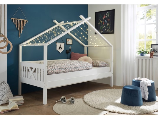 CONCEPT1 - Lit enfant Juletta 90x200cm blanc