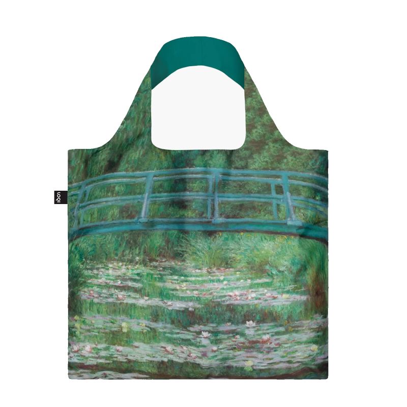 Sac shopping pliable avec pochette zip 50cm Le pont Japonais de Claude Monet