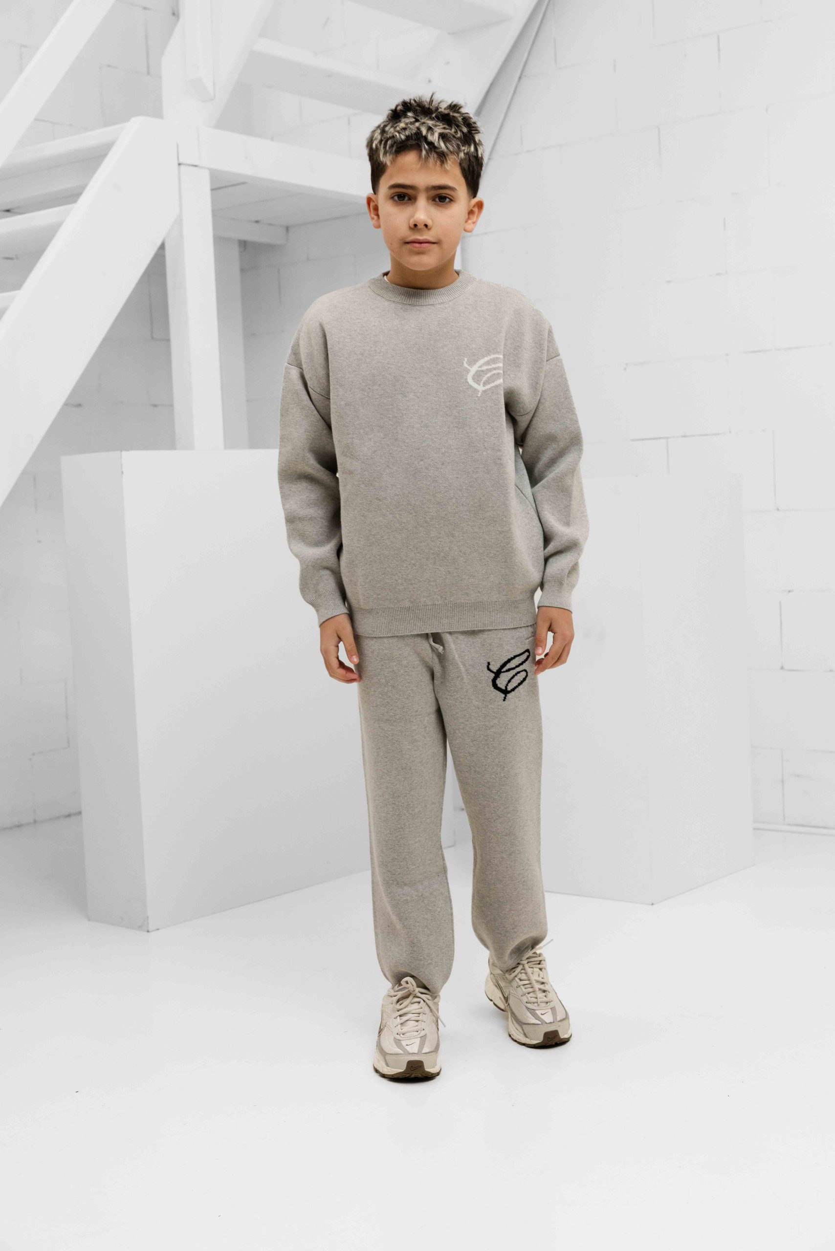 Croyez Mini Essence Knit Trainingspak Kids Grijs