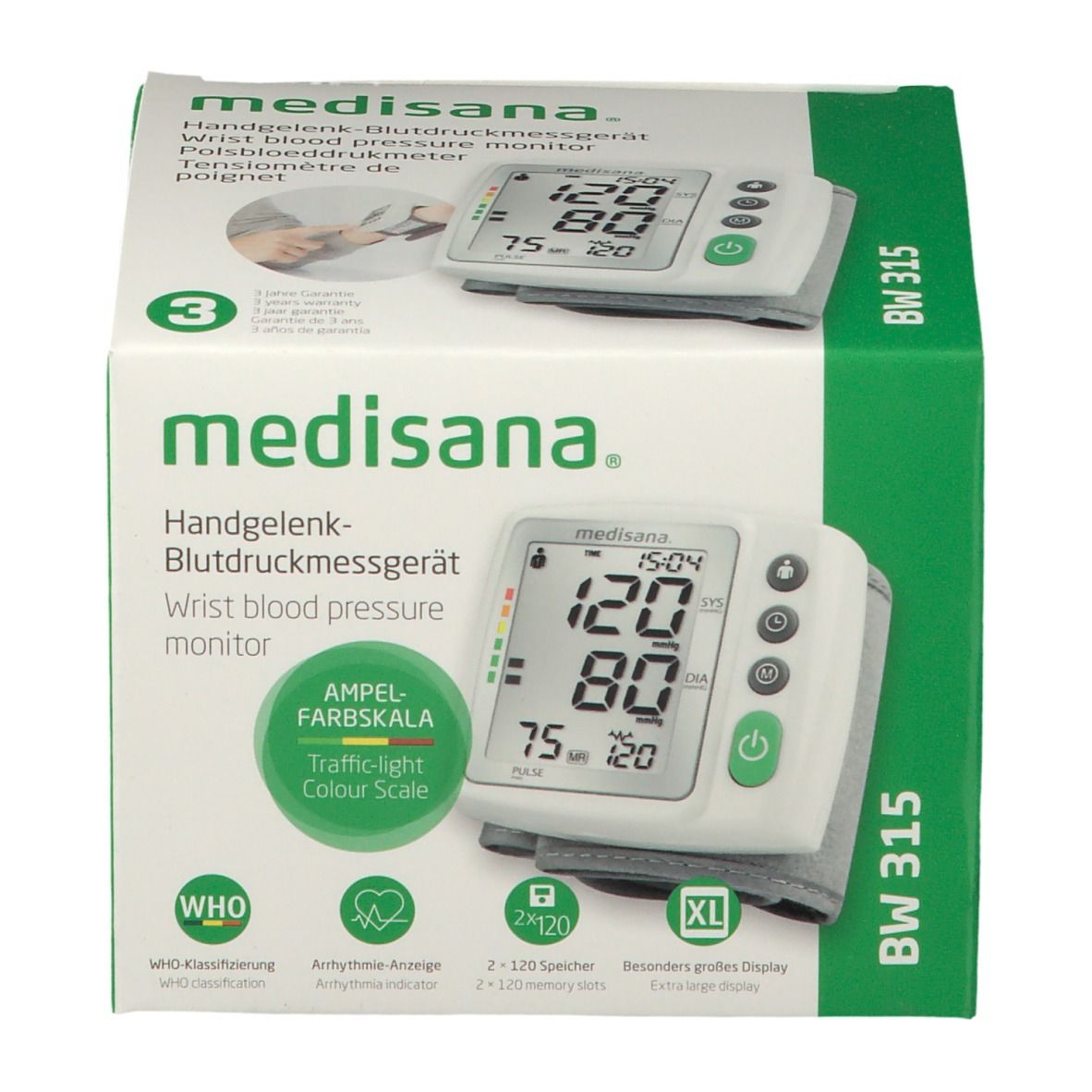 medisana BW 315 Handgelenk-Blutdruckmessgerät