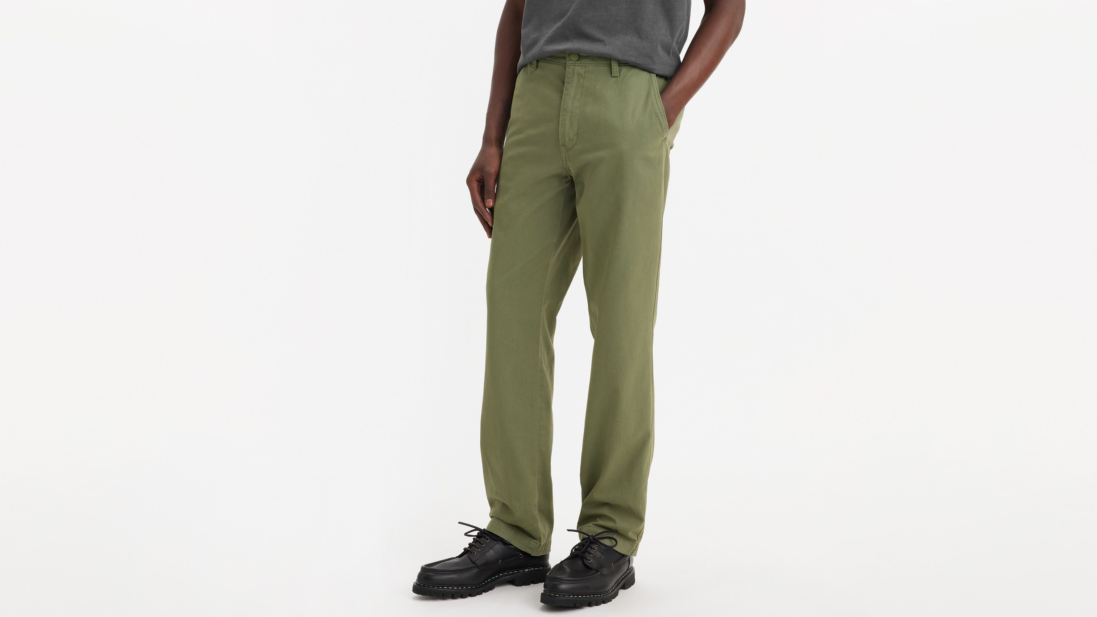Pantalon XX Chino Authentic Straight - Four Leaf Clover Soft Garment Dye - Vert