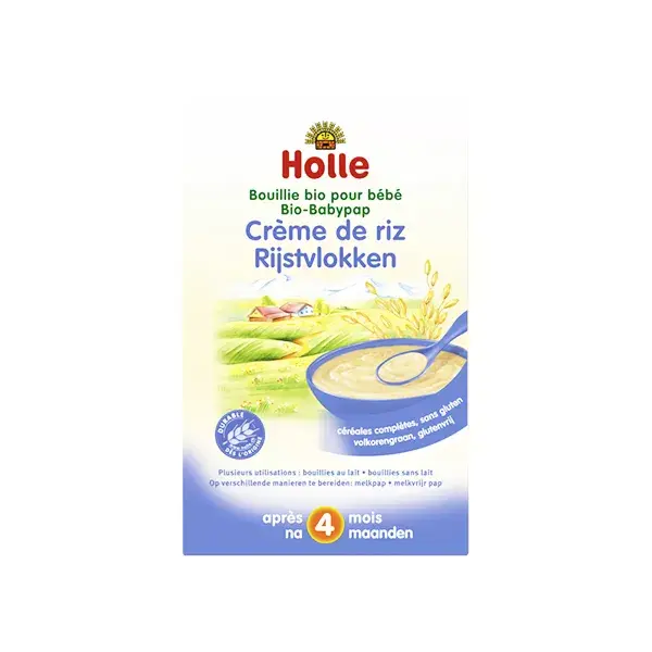 Creme de arroz orgânico sem glúten Holle +4m 250g