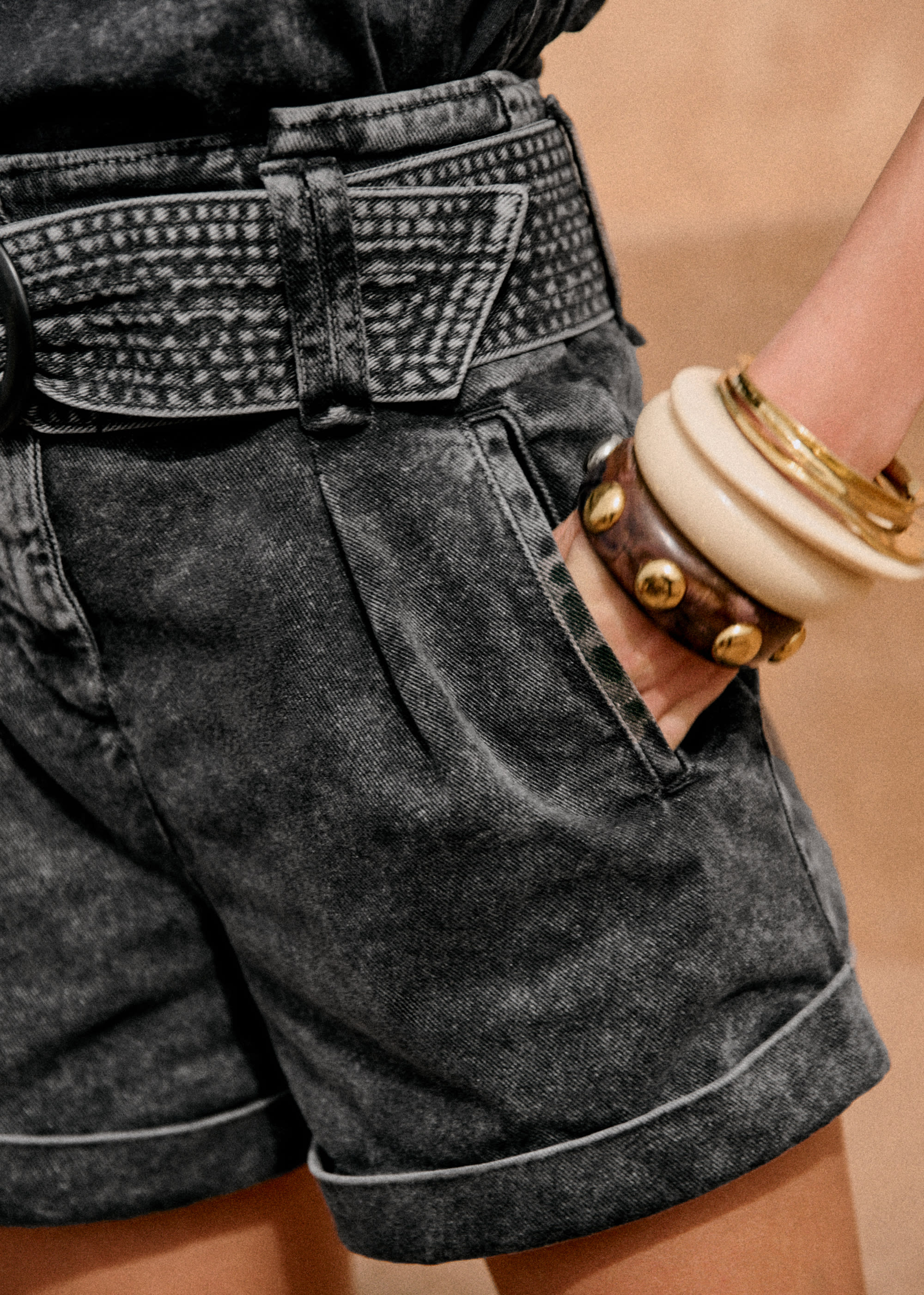 Short Rome - Noir Délavé - E-SHOP/JUPES & SHORTS 5905639