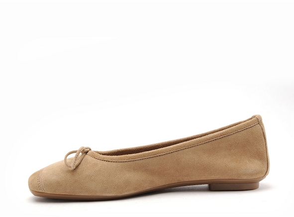 Reqins ballerines femme harmonie cuir velours beige