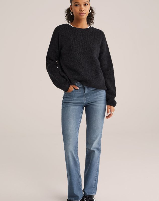 WE Fashion - Blue Ridge - Flared Jeans - Medium Blue Denim