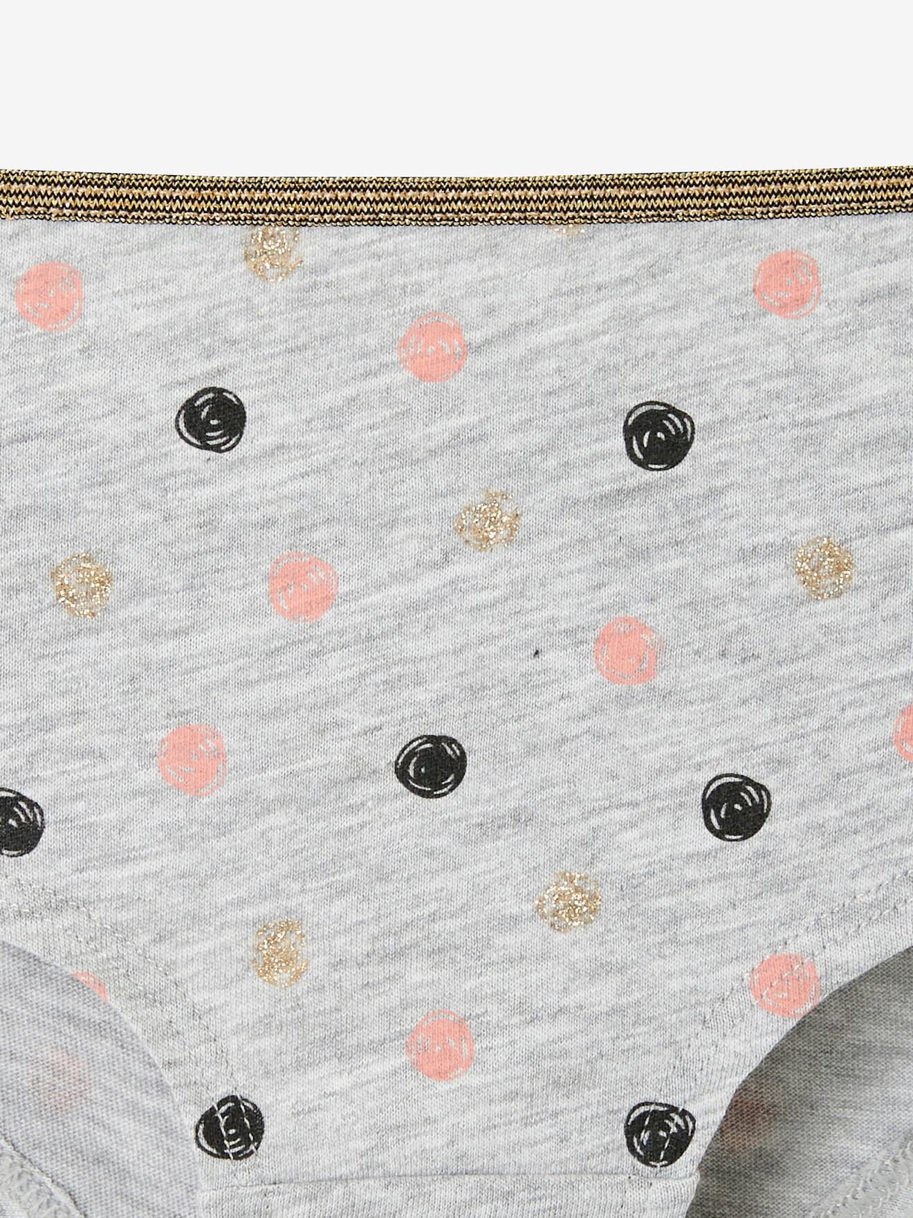 Pacote com 5 shorts estampados cinza claro para meninas