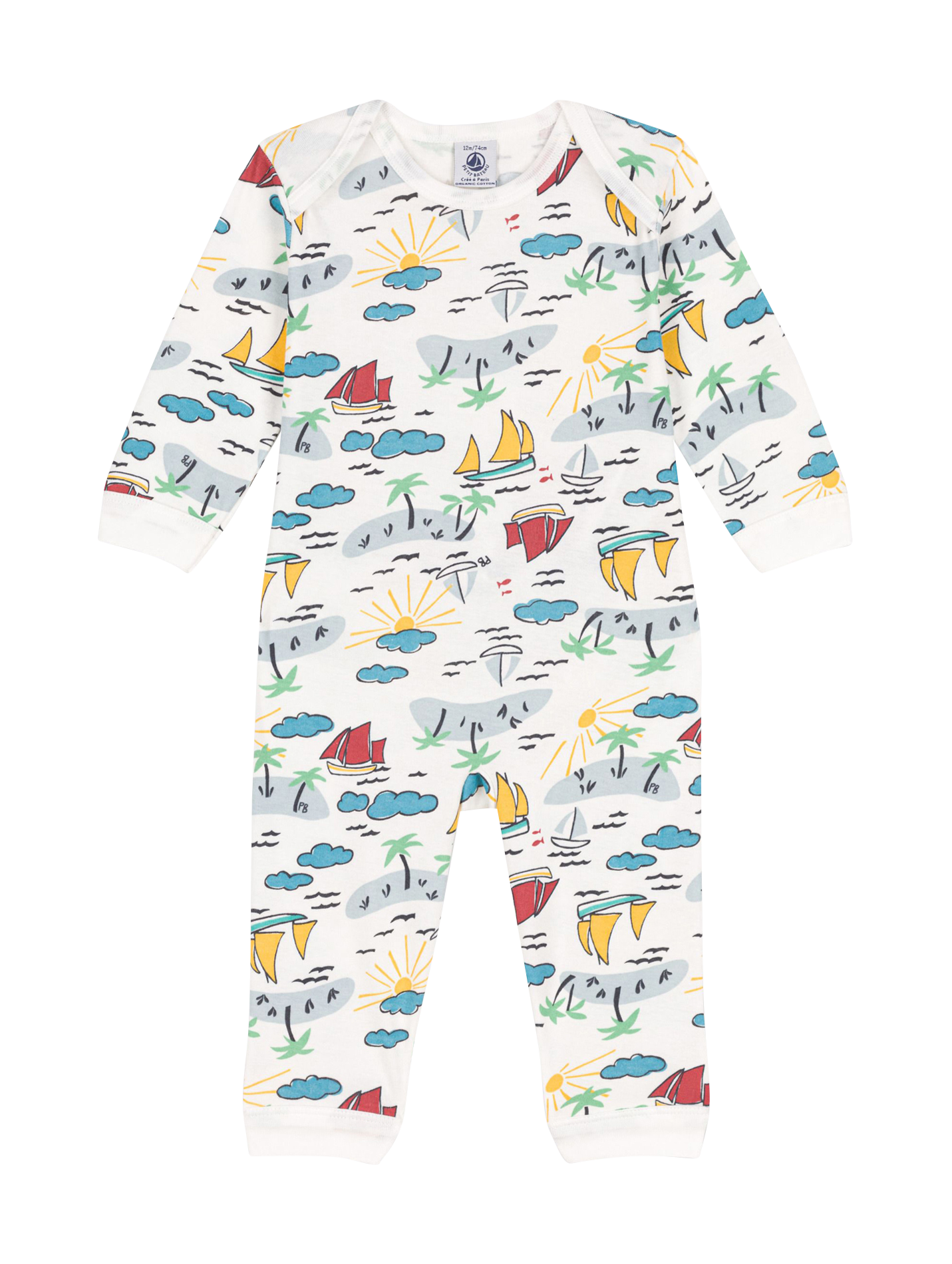 Dors-bien sans pieds en coton bio| Blanc