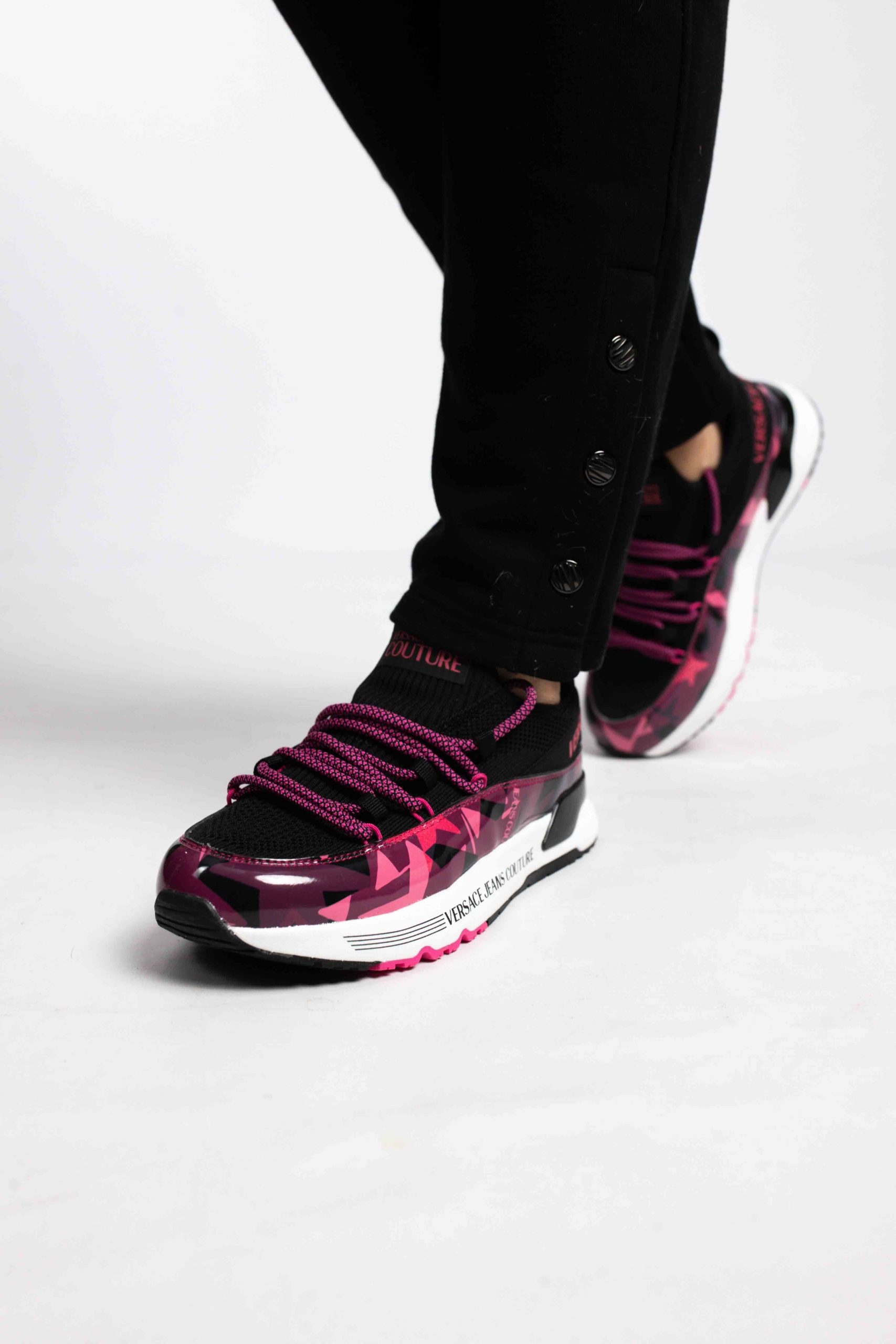 Versace Jeans Couture Fondo Dynamic Sneaker Dames Zwart/Roze