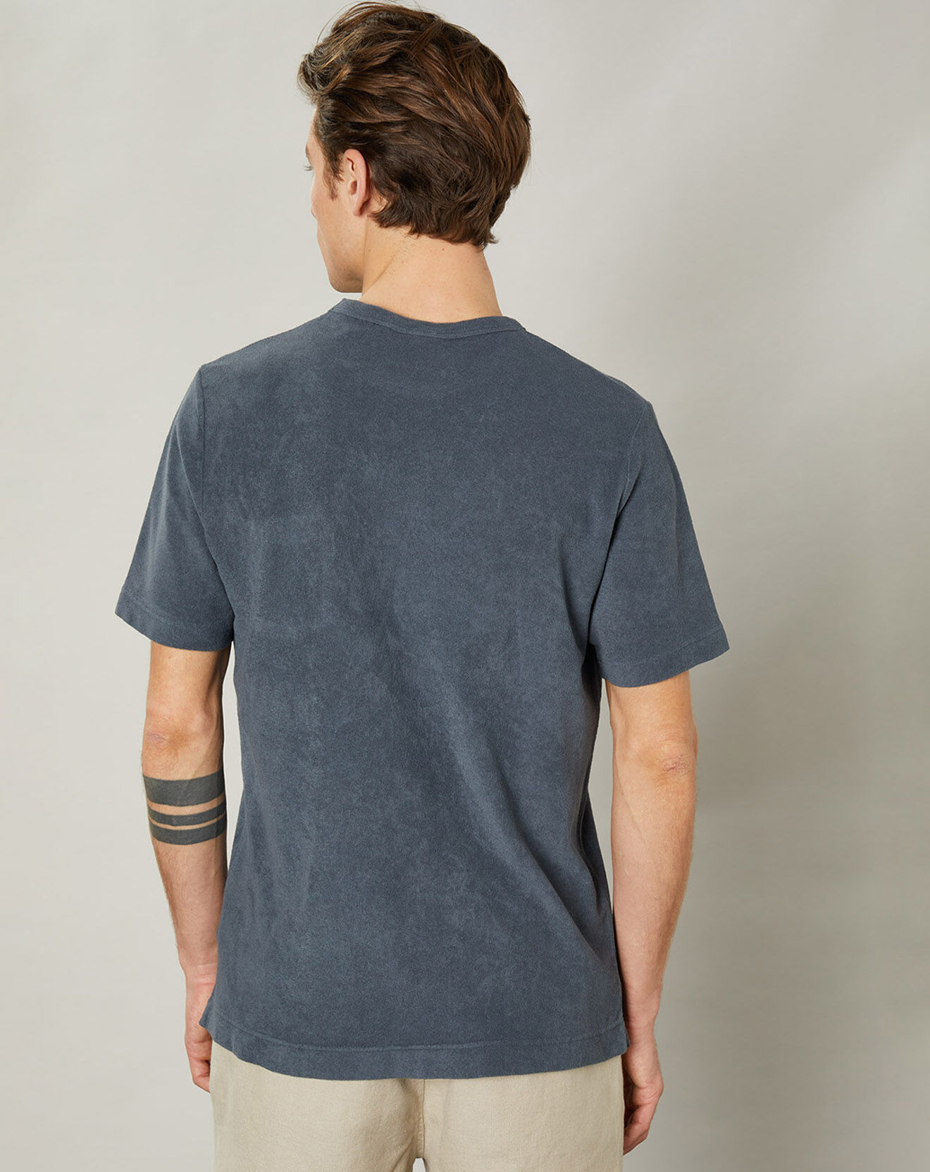 Hartford T-Shirt en éponge Pocket Crew tonnerre
