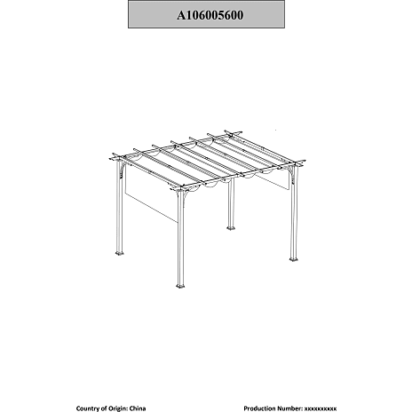 Pergola Giona 363 cm x 277 cm