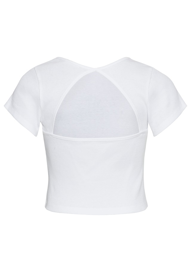 DELMAO T-Shirt »Shirt mit Rücken-Cut out«, mit cut out im Rückenteil
