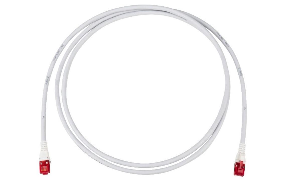Patchkabel Cat 6A, U/UTP, 1 m, GrauRangierkabel RJ45/u zu RJ45/u mit LSZH Mantel