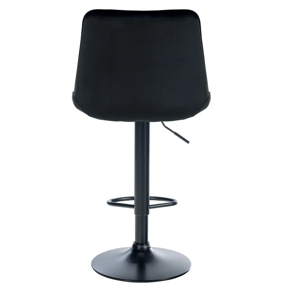 CLP Barkruk Toni zwart Frame - Fluweel - zwart