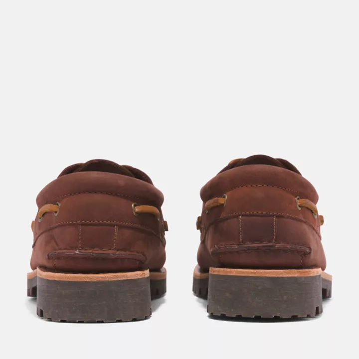 Chaussure bateau authentique cousue main Timberland pour homme en marron