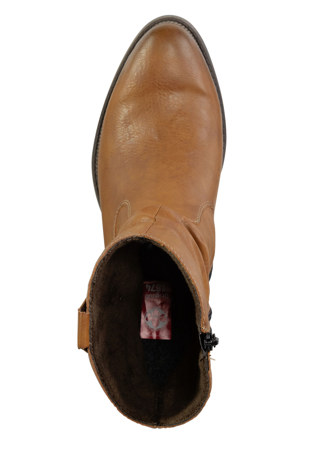 Rieker Western-Stiefelette aus weichem Synthetikmaterial mit Raffung