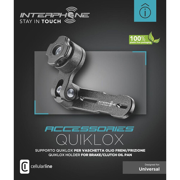 Interphone - Support Quiklox pour couvercle du réservoir de liquide de frein / d'embrayage