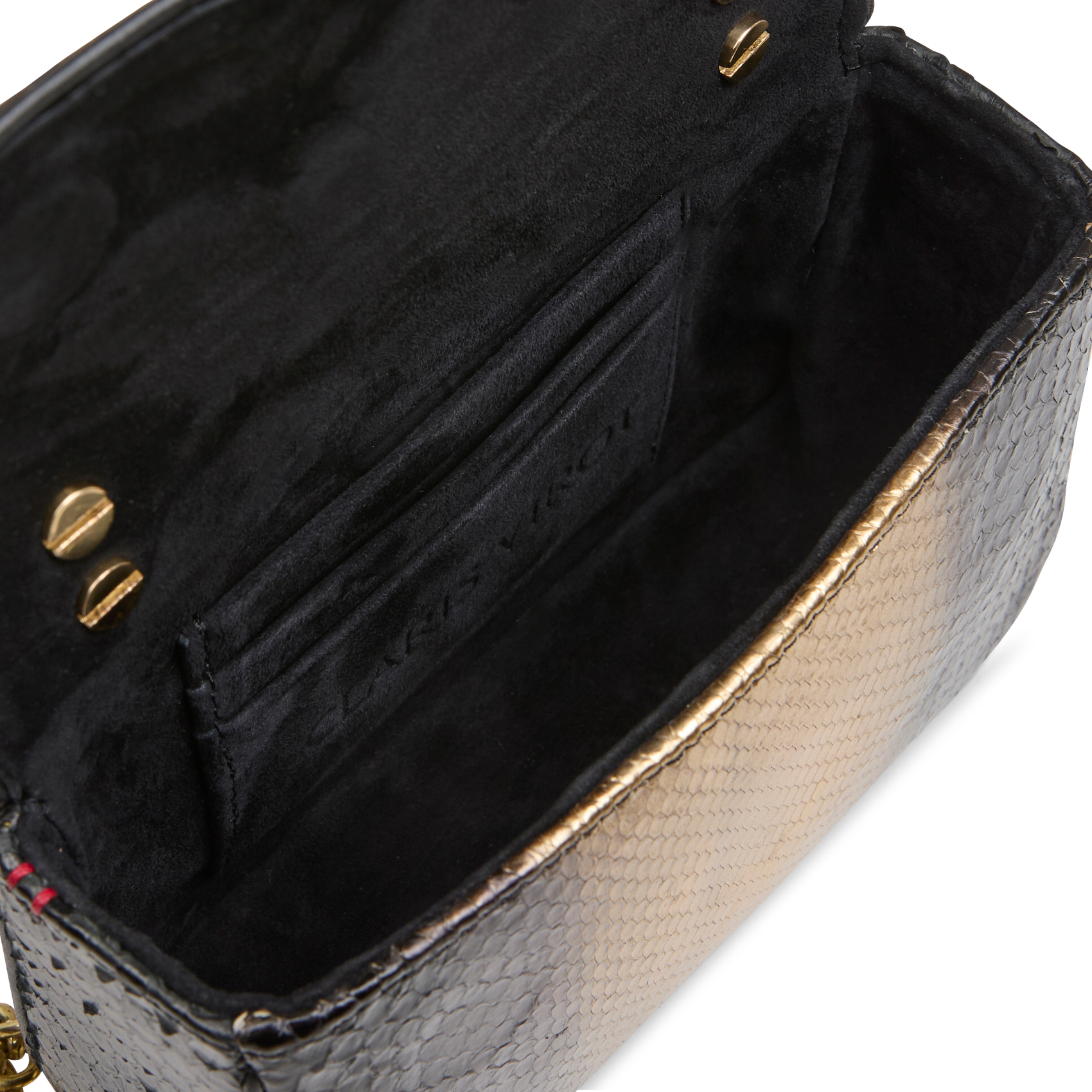 MINI AVA - Sac épaule en cuir de python | Doré