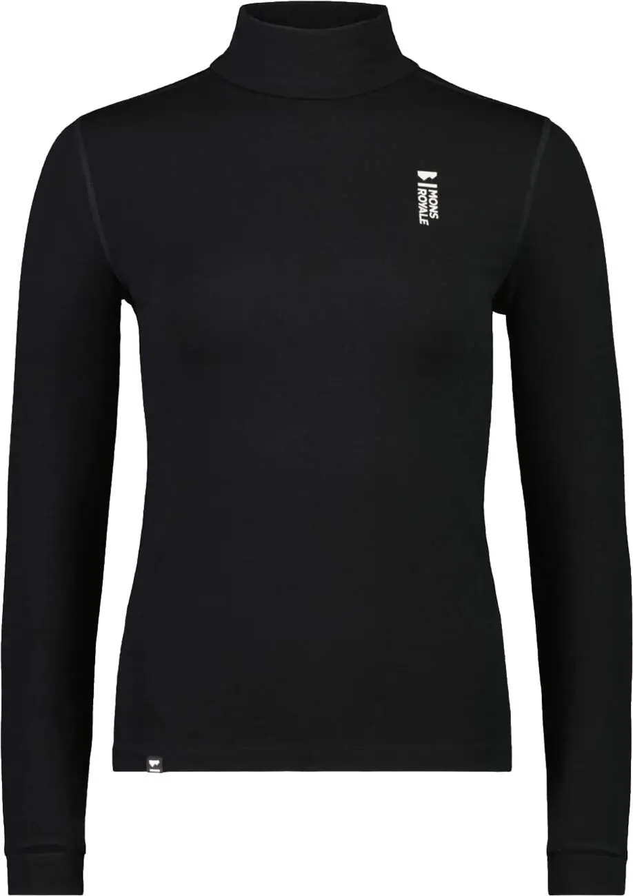 Mons Royale Cascade Merino Mock Neck LS Dame Trøje