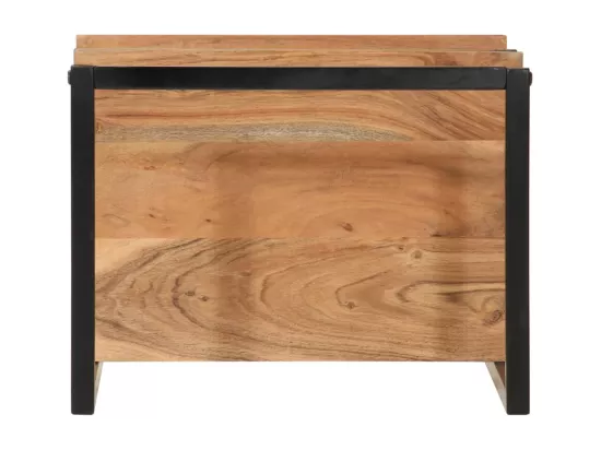 Étagère murale 40x30x50 cm bois massif d'acacia et fer