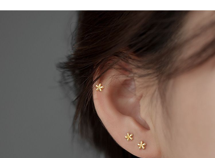Gaya - 925 Sterling Zilveren Bloemen Oorbel