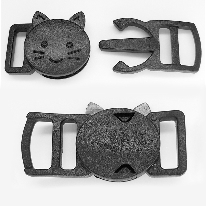 (30x15mm) Ersatz Steck Schnalle Schnellverschluss Clip für Katzen Halsband - Weiss
