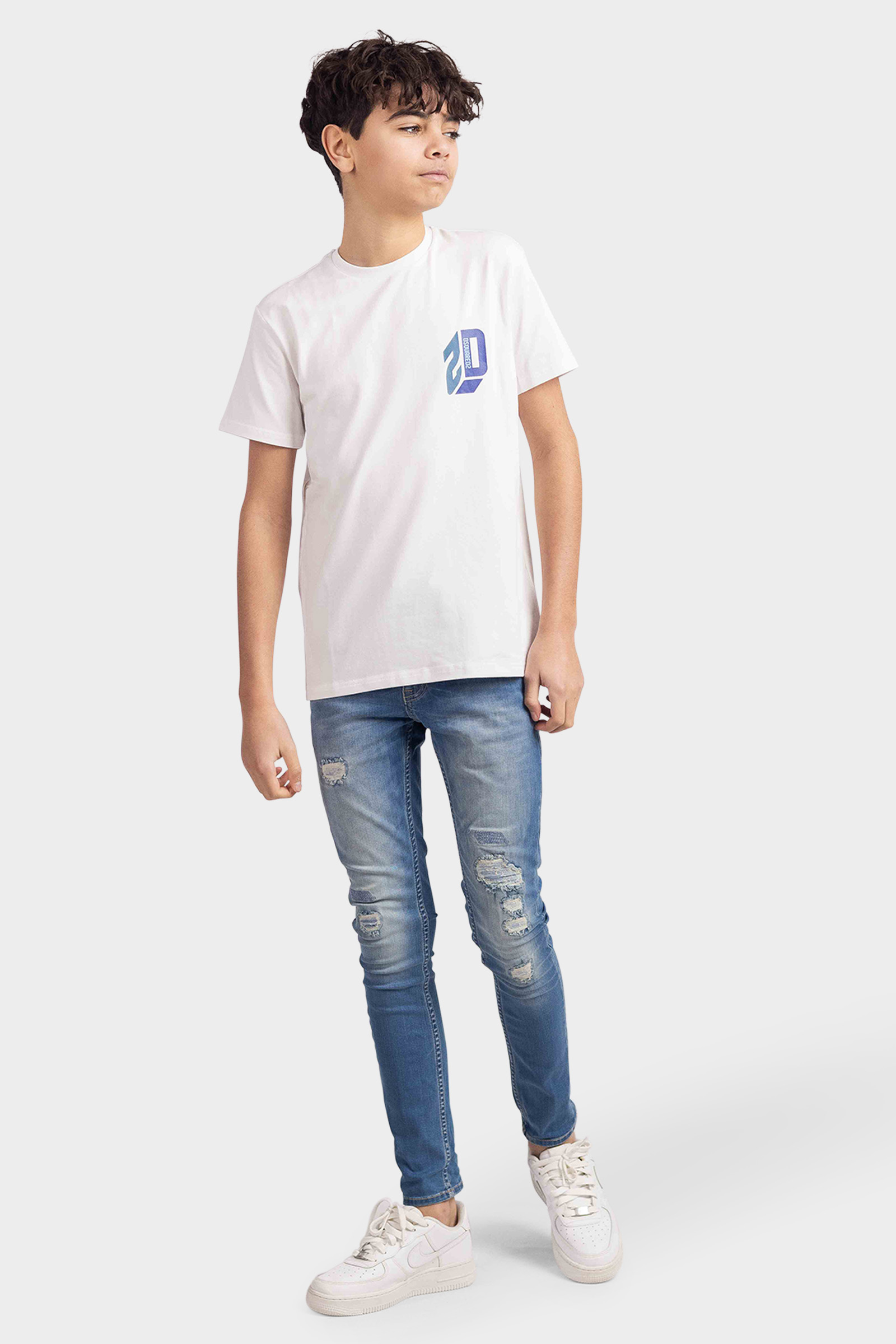Dsquared2 Relax Icon Maglietta T-Shirt Kids Wit
