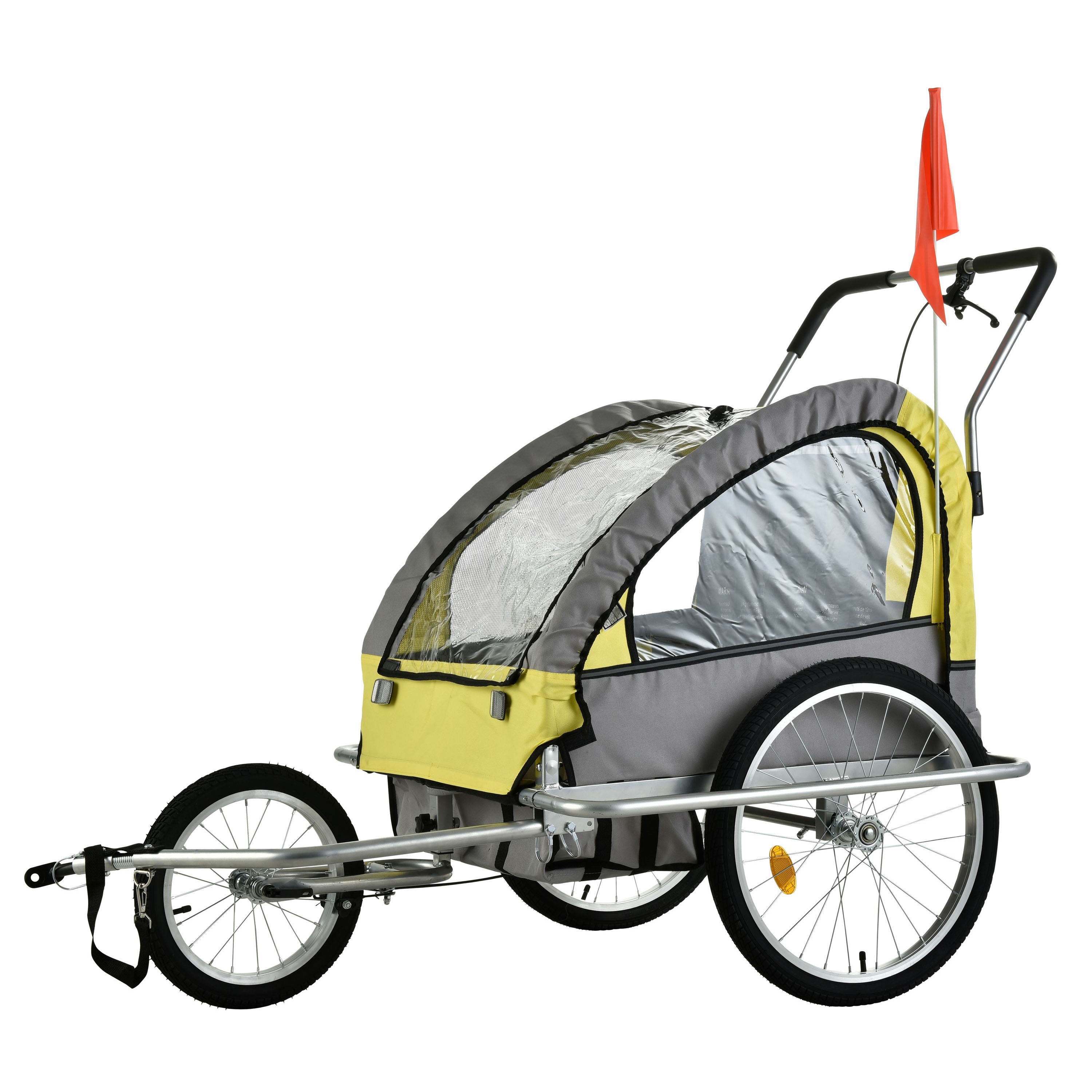 Veloanhänger Jogger 2-in-1 gelb