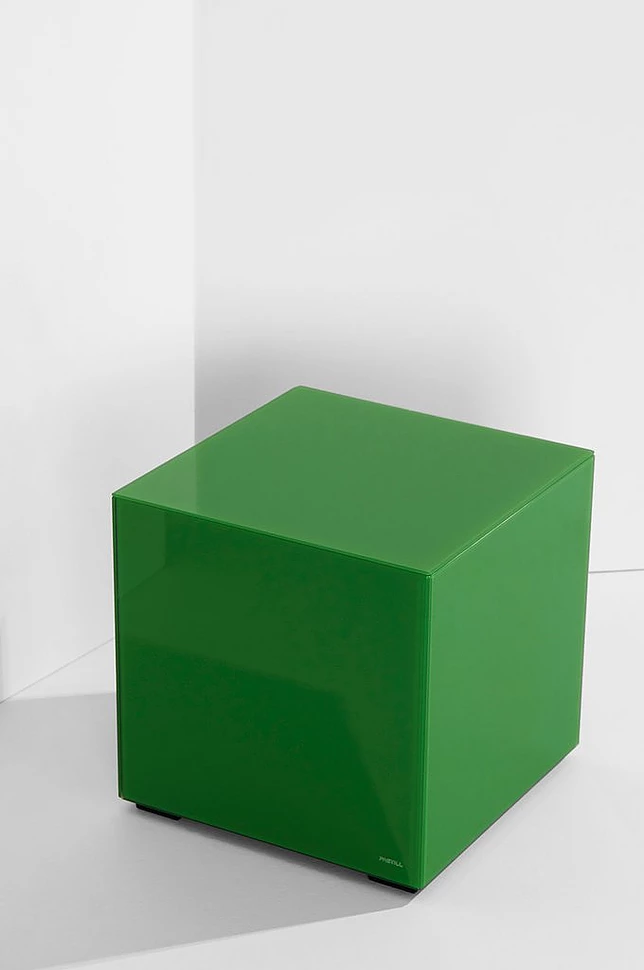 Pop kube i farget glass 35x35 cm