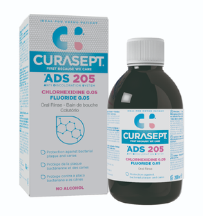 Curasept ADS 205 Mondspoeling 0.05% CHX   0.05% FL 200ML