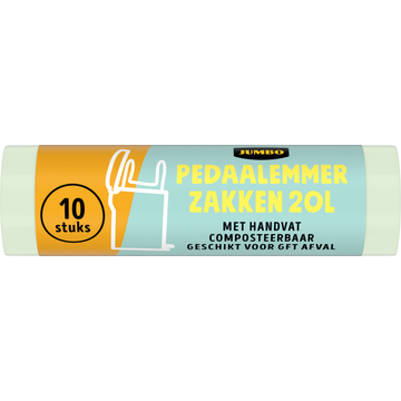 Jumbo Pedaalemmerzakken Biologisch 20 L met Handvat 10 Stuks