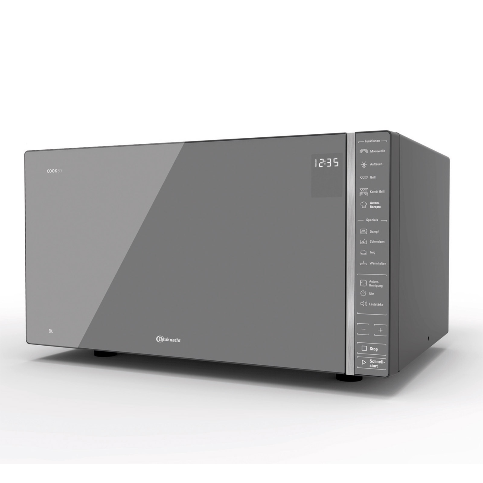 BAUKNECHT Grill-Mikrowelle MW 304 M - grau - 1050 Watt
