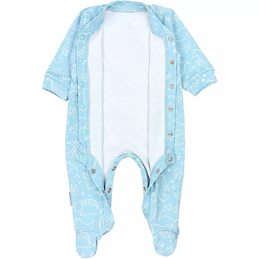 TupTam Baby Jungen Schlafstrampler mit Fuß 3er Pack beigeweiß