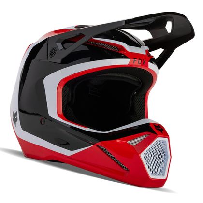 Casque cross Fox V1 - NITRO 2024 - Rouge / Blanc