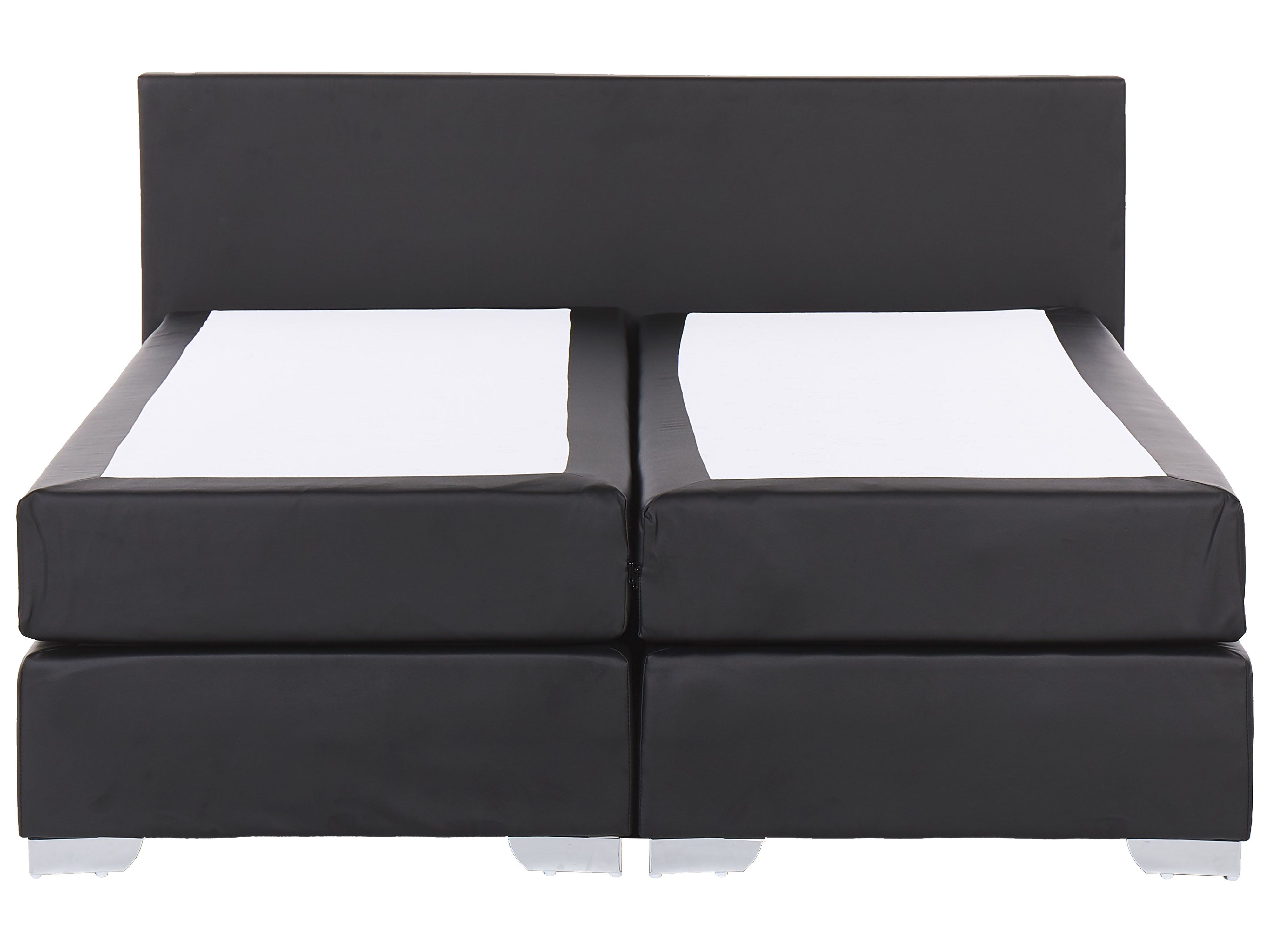 Boxspring Kunstleer PRESIDENT 180 x 200 cm Zwart