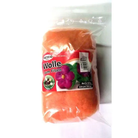 Meyco Märchenwolle zum Filzen, orange, 40g