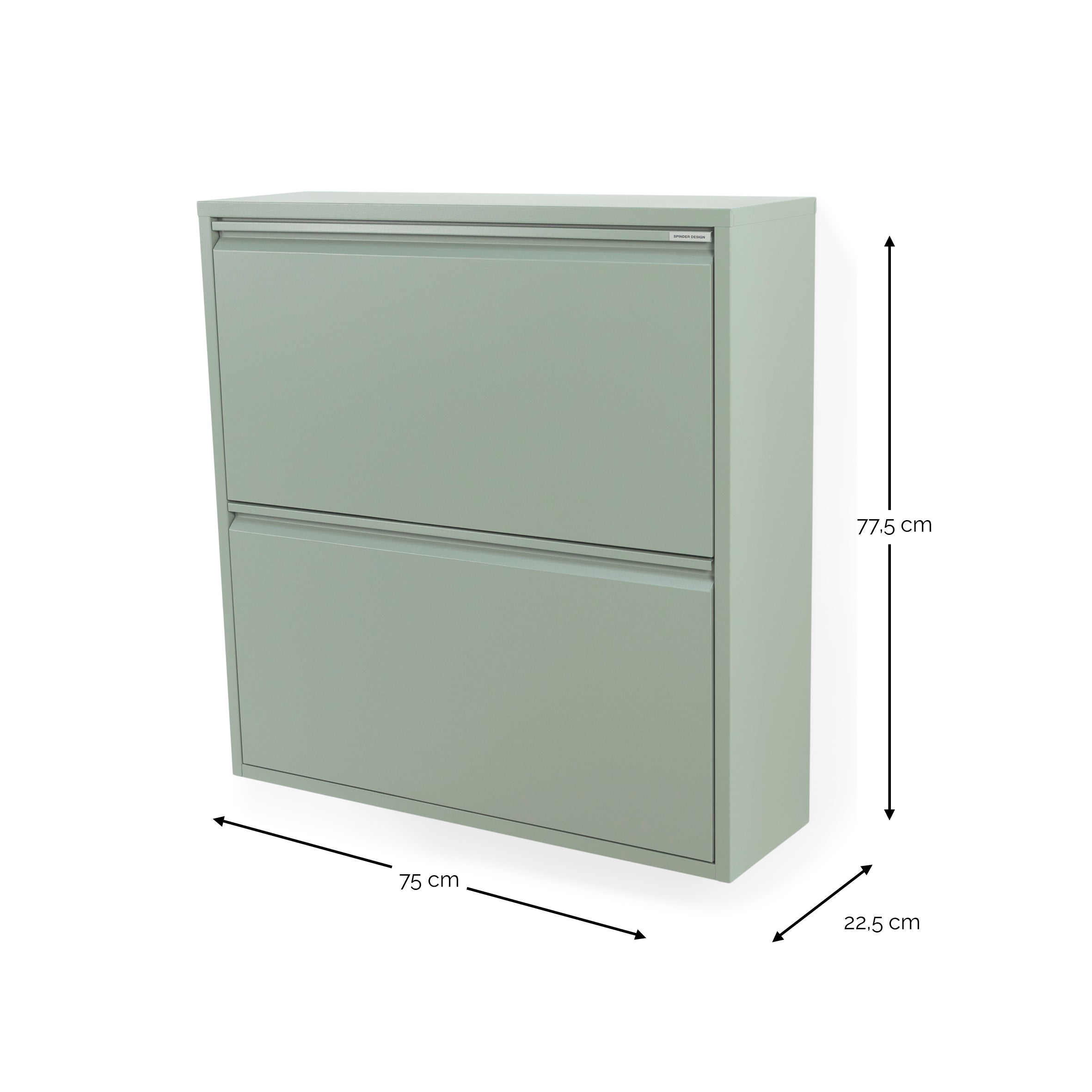 Spinder Design Billy 2 Schoenenkast - Dusty Green