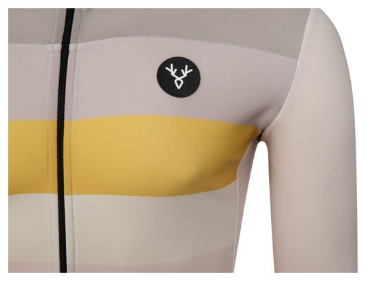 Maillot Manches Longues LeBram Izoard Sable / Or Coupe Ajustée