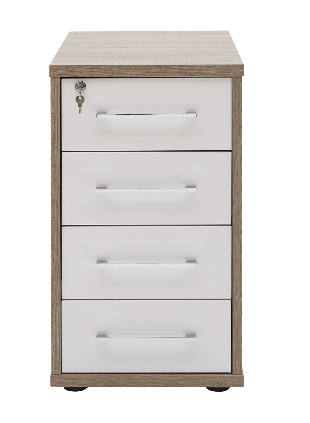 vito Anstellcontainer WEB 76 cm Eiche Trüffel NB/ Lack weiß HG