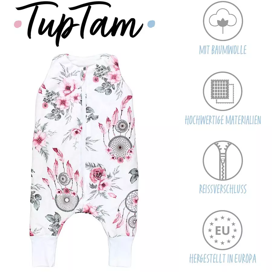 TupTam Baby Winter Schlafsack mit Beinen rosa
