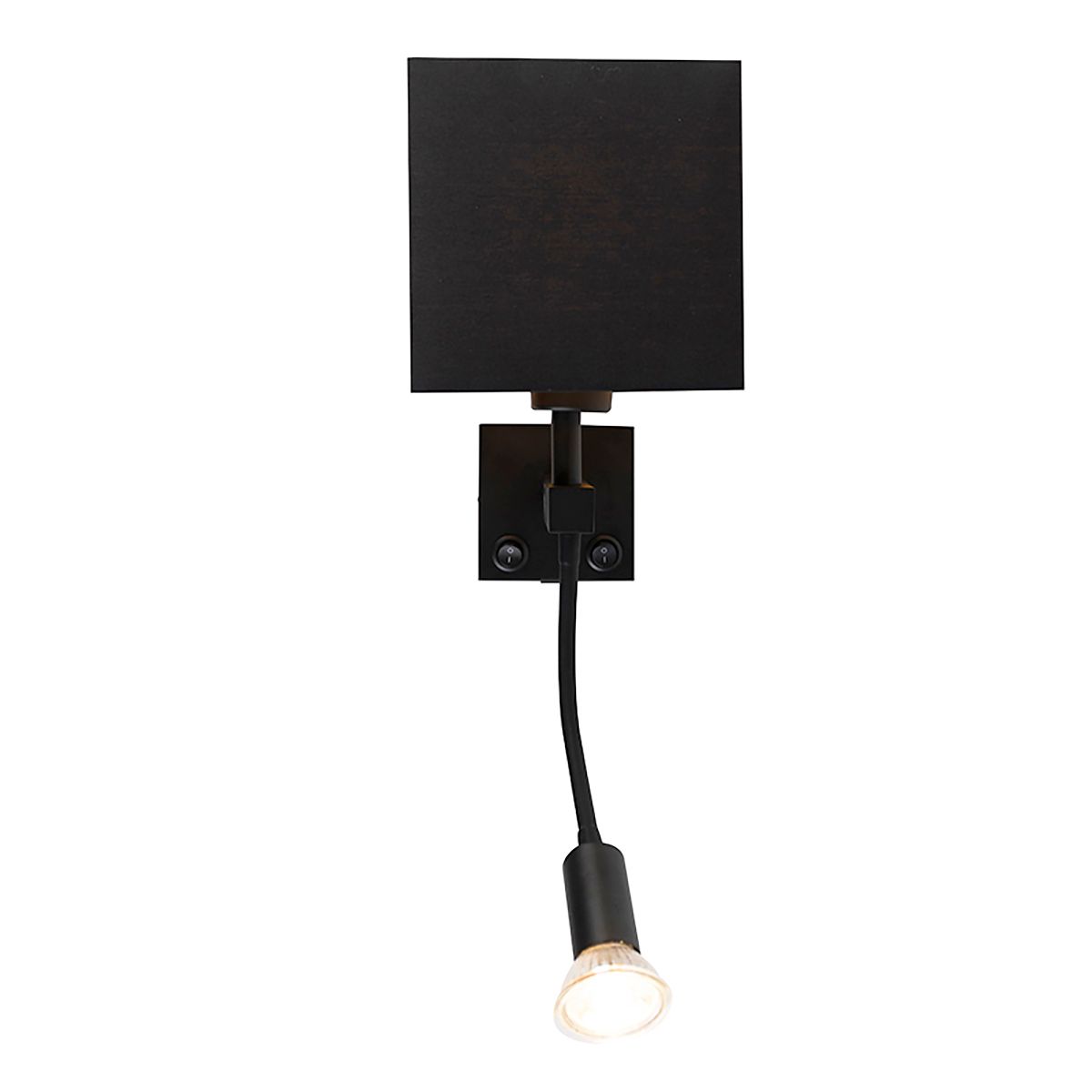 Smart wandlamp zwart met USB incl. Wifi A60 en GU10 - Zeno