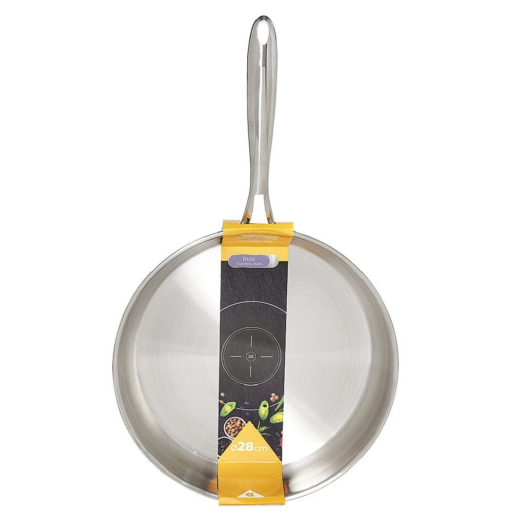 Poêle inox gris Ø28cm