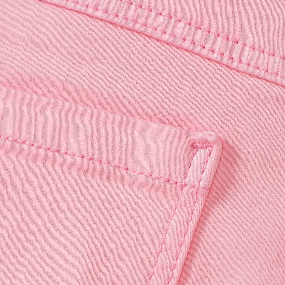 Famy 3 Mädchen Jeansshorts im Five-Pocket-Style rosa / weiss / blau