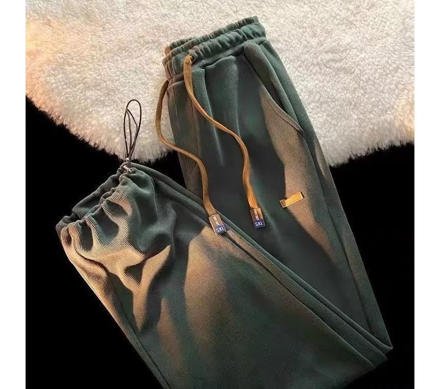 Kantereld - Effen joggingbroek met trekkoord in de taille en rechte pijpen